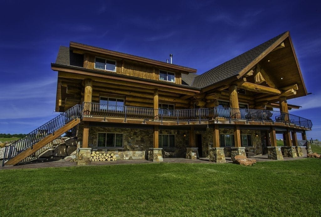 This is a beautiful hunting lodge in Wyoming.