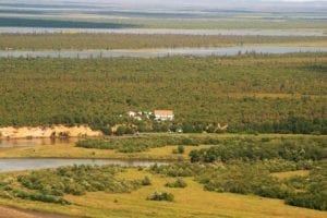 Alagnak Lodge from the air