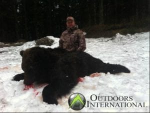 Hunt over bait from “high seats” or spot and stalk. Spot-and-stalk hunting isn’t as successful as hunting bears over bait, so we highly recommend being patient and sitting it out on this eurasian brown bear hunt