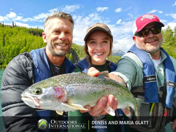 Father, daughter fishing trip in Alaska