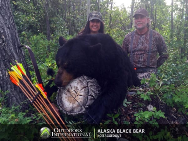 Black bear with a recurve