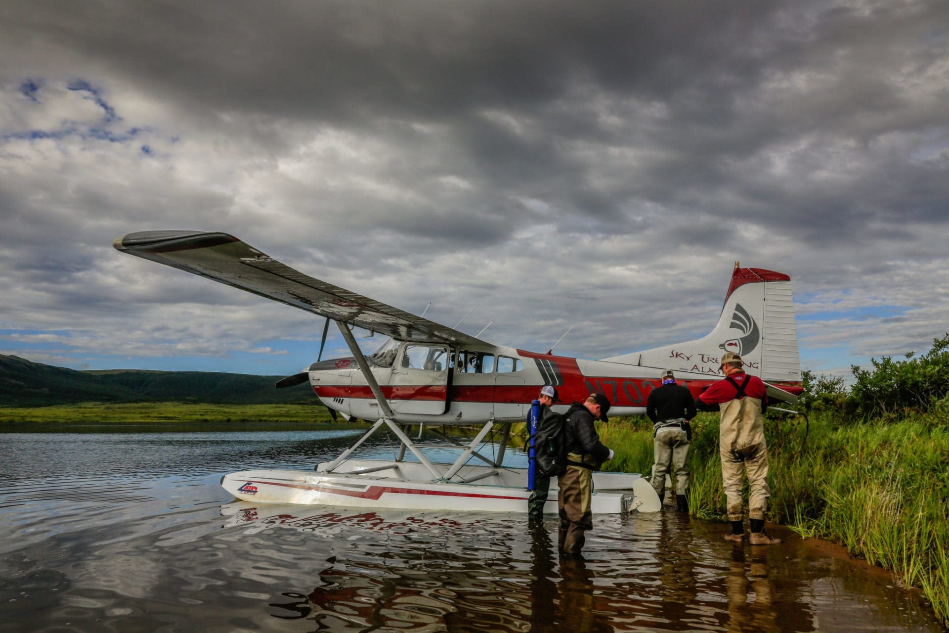 Loading the float plane