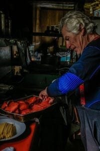 Cooking dinner
