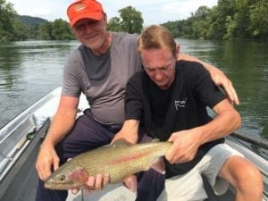 A big white river rainbow trout