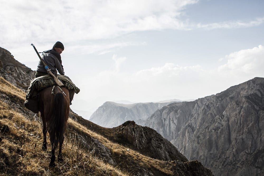 hunting by horseback in Kyrgyzstan