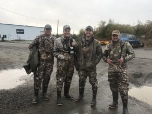 Hunters getting ready to go out to the field