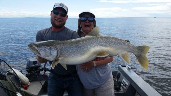 Saskatchewan fishing for giant lake trout on Lake Athabaska.
