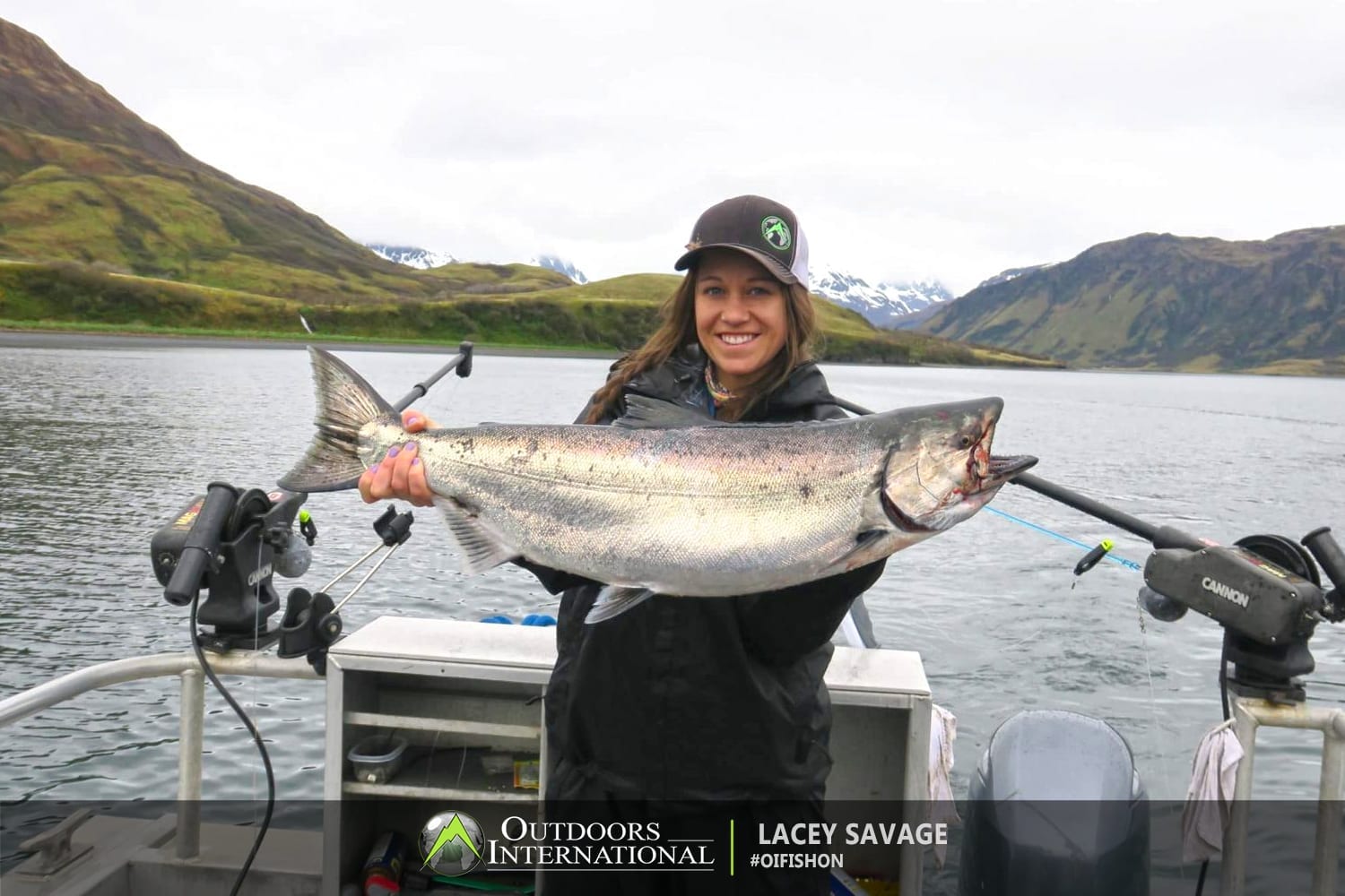 Lacey with a big king salmon