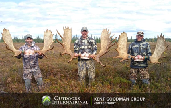 Kent Goodman and his buddies with their Alaska bulls