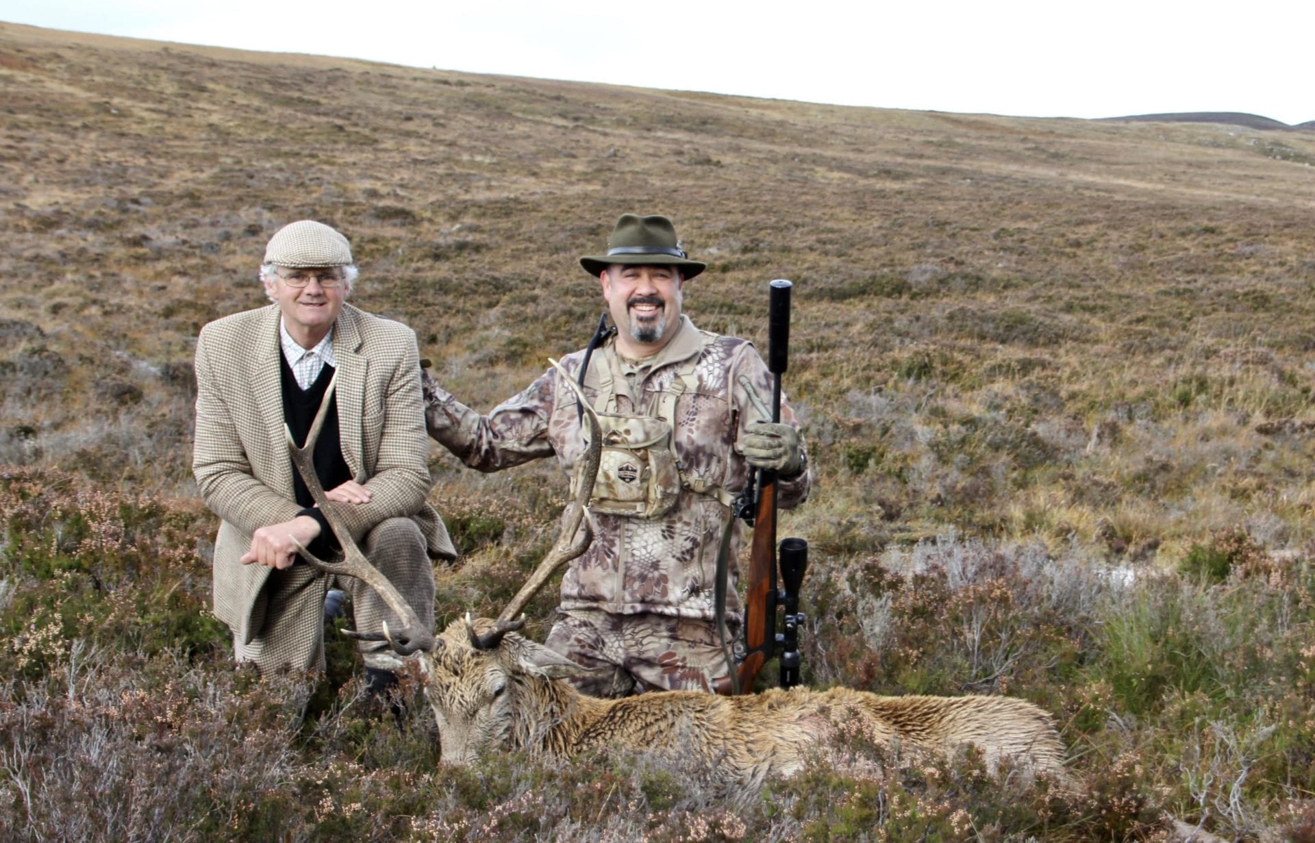 Mat Cervantes with a Scottish stag