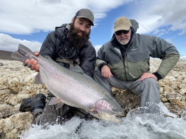 Patrick Kissel with Bob and his biggest Strobel Lake trout