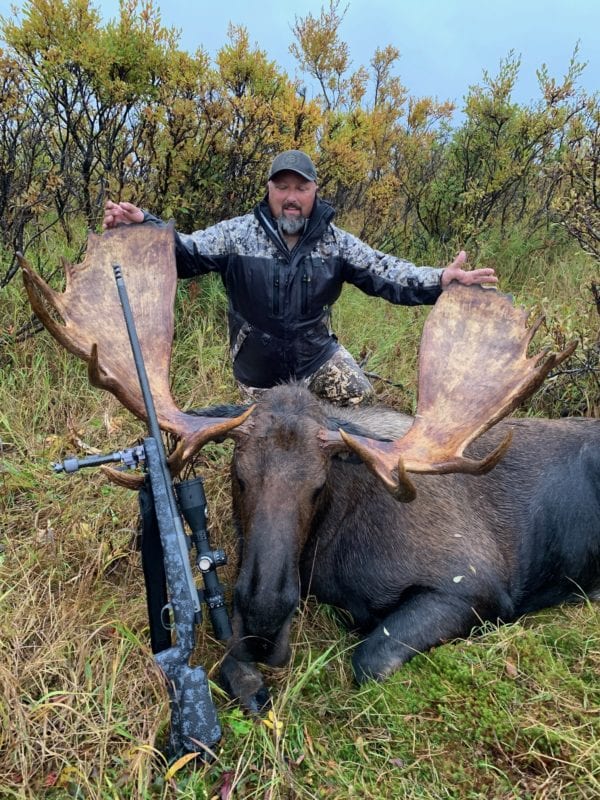 Mark White with his awesome Alaska bull moose.