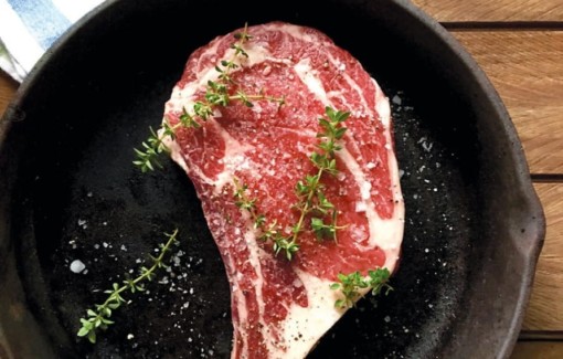 Grass Fed Beef in a Cast Iron Skillet