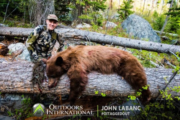 John LaBanc with his Idaho spring bear.