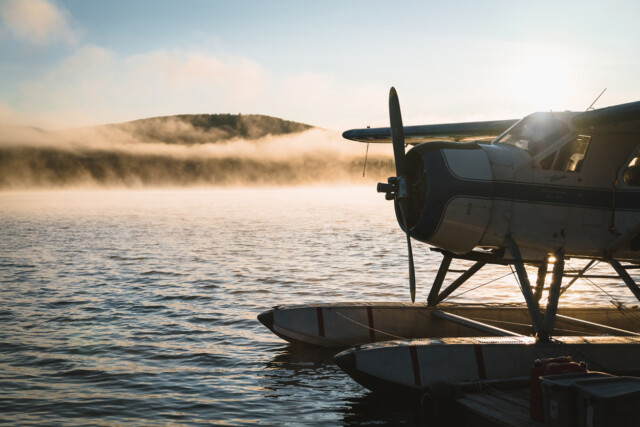 You'll often take a charter plane on floats to your hunting location.