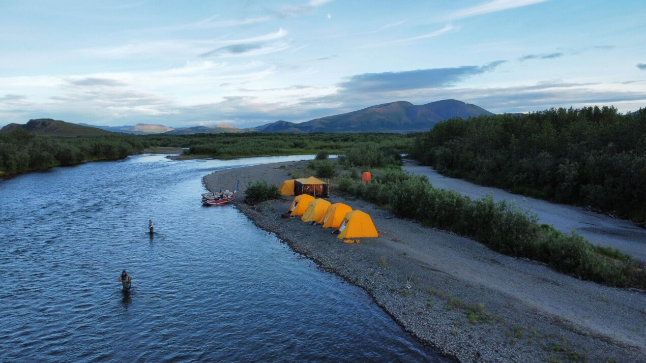 Camp along the river.
